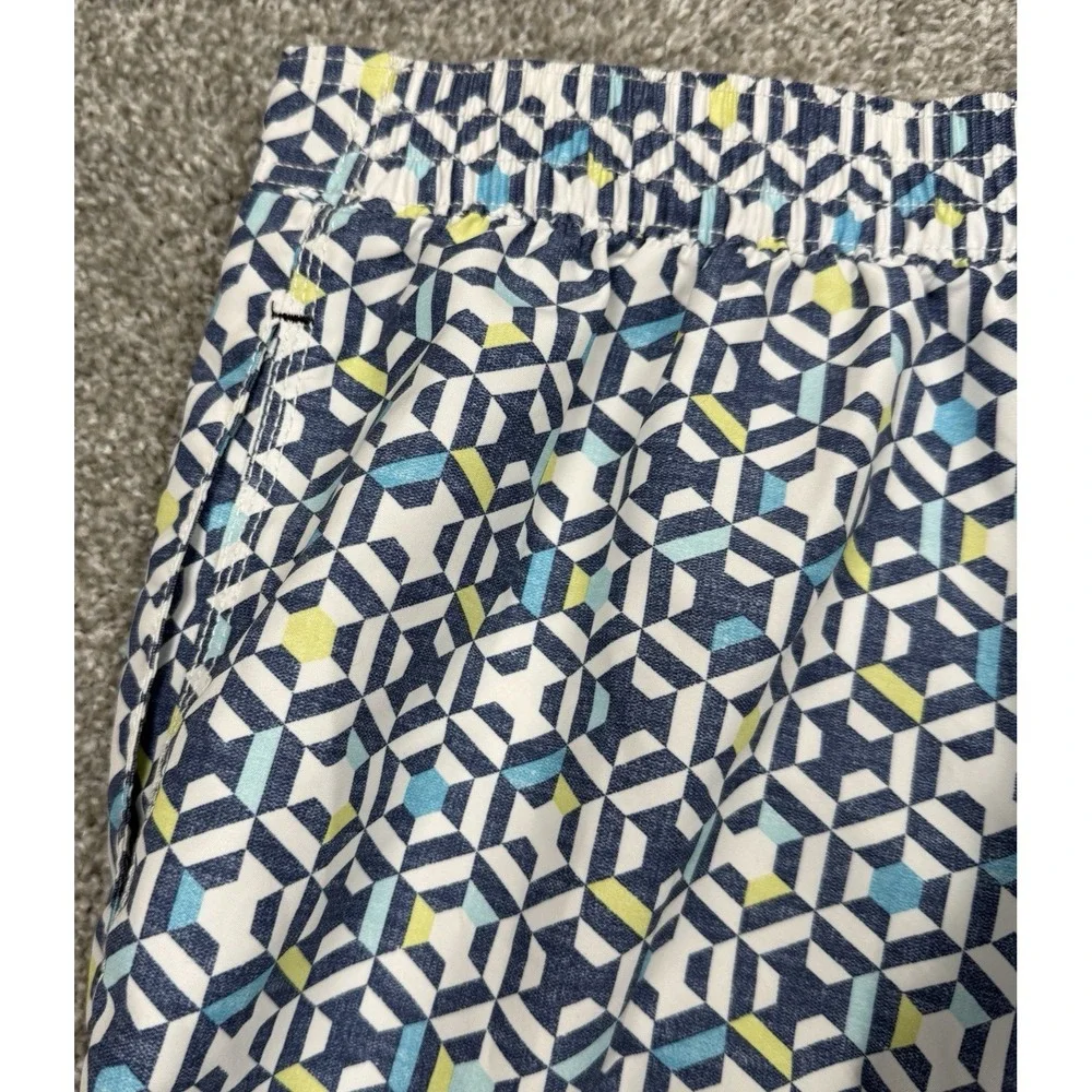 Tommy Bahama Swim‎ Trunks Mens XL Blue Geometric Mesh Lined Beach